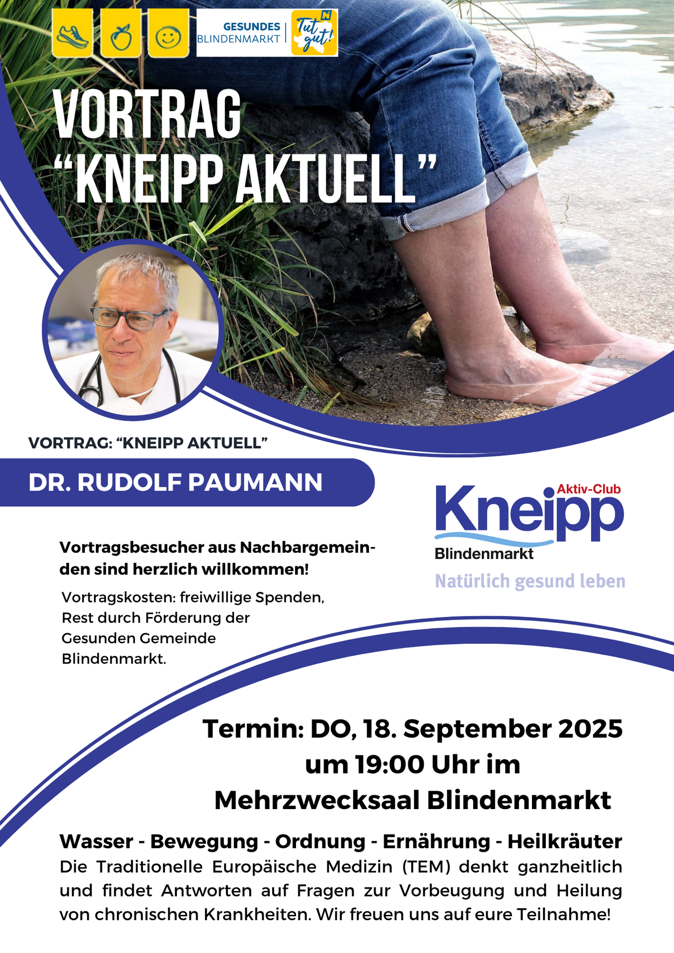 Vortrag von Dr. Paumann zu „KNEIPP AKTUELL“ am 18.9.2025